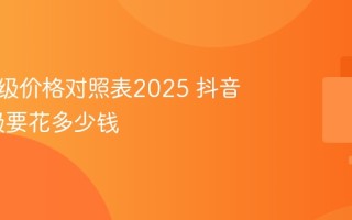 抖音等级价格对照表2025 抖音1-75级要花多少钱