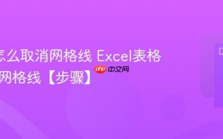Excel怎么取消网格线 Excel表格视图去网格线【步骤】