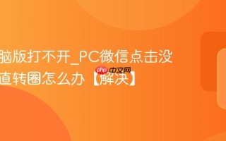 微信电脑版打不开_PC微信点击没反应一直转圈怎么办【解决】