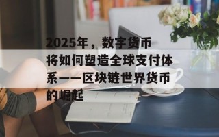 2025年，数字货币将如何塑造全球支付体系——区块链世界货币的崛起