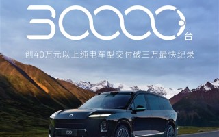 创40万以上纯电车型最快纪录！蔚来全新ES8仅用89天交付破3万