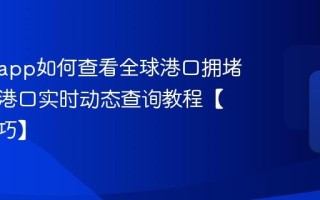 船讯网app如何查看全球港口拥堵情况？港口实时动态查询教程【实用技巧】