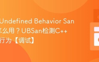 C++的Undefined Behavior Sanitizer怎么用？UBSan检测C++未定义行为【调试】