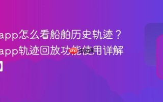 船讯网app怎么看船舶历史轨迹？船讯网app轨迹回放功能使用详解【教程】
