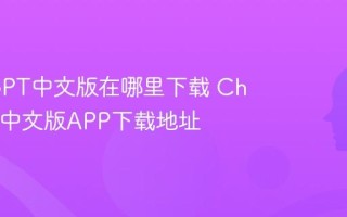ChatGPT中文版在哪里下载 ChatGPT中文版APP下载地址