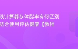 BMI在线计算器与体脂率有何区别？如何结合使用评估健康【教程】