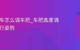 青桔单车怎么调车把_车把高度调整与骑行姿势