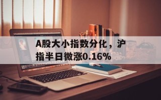 A股大小指数分化，沪指半日微涨0.16%
