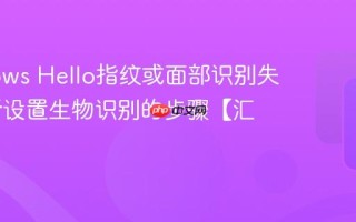Windows Hello指纹或面部识别失灵 重新设置生物识别的步骤【汇总】