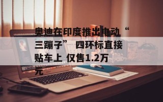 奥迪在印度推出电动“三蹦子” 四环标直接贴车上 仅售1.2万元