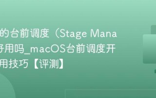 Mac上的台前调度（Stage Manager）好用吗_macOS台前调度开启与使用技巧【评测】