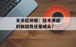 无币区块链：技术演进的新趋势还是噱头？