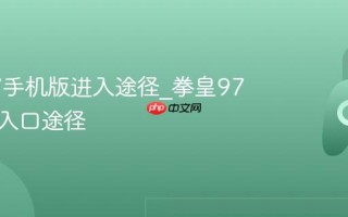 拳皇97手机版进入途径_拳皇97手机版入口途径