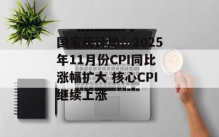 国家统计局：2025年11月份CPI同比涨幅扩大 核心CPI继续上涨