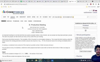 Codeforces 高效会议问题详解：贪心算法与优先级队列