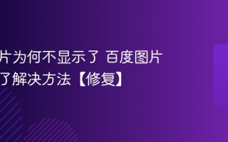 百度图片为何不显示了 百度图片不显示了解决方法【修复】