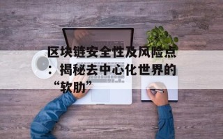 区块链安全性及风险点：揭秘去中心化世界的“软肋”