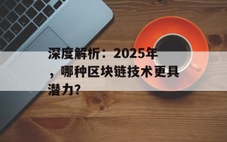 深度解析：2025年，哪种区块链技术更具潜力？