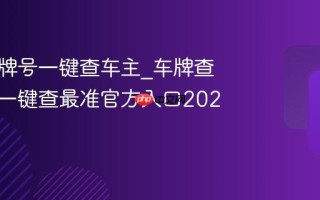 输入车牌号一键查车主_车牌查询车主一键查最准官方入口2026正版