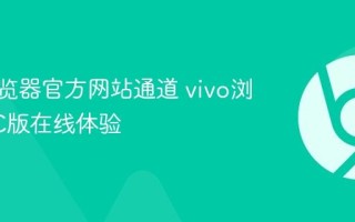 vivo浏览器官方网站通道 vivo浏览器PC版在线体验