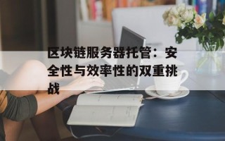 区块链服务器托管：安全性与效率性的双重挑战