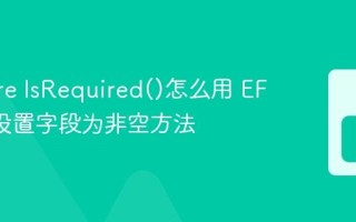 EF Core IsRequired()怎么用 EF Core设置字段为非空方法