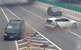 宝马女司机高速错过路口 急刹变道致追尾！两车都被判责