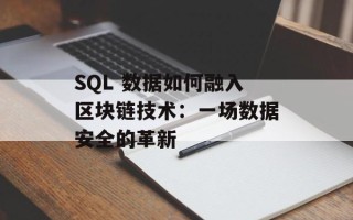 SQL 数据如何融入区块链技术：一场数据安全的革新