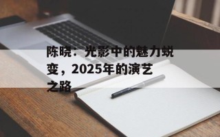 陈晓：光影中的魅力蜕变，2025年的演艺之路