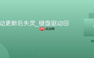 键盘驱动更新后失灵_键盘驱动回退方法