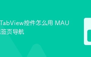 MAUI TabView控件怎么用 MAUI顶部标签页导航