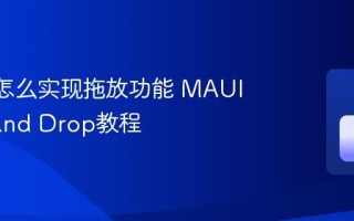 MAUI怎么实现拖放功能 MAUI Drag and Drop教程
