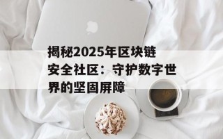 揭秘2025年区块链安全社区：守护数字世界的坚固屏障
