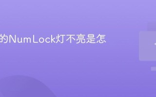 键盘上的NumLock灯不亮是怎么回事
