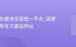发票真伪查询全国统一平台_国家税务总局官方查验网址