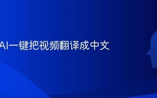 如何用AI一键把视频翻译成中文