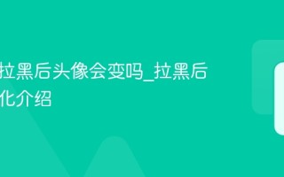 微信被拉黑后头像会变吗_拉黑后显示变化介绍