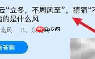 立冬不周风是什么风？蚂蚁庄园揭秘
