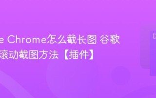 Google Chrome怎么截长图 谷歌浏览器滚动截图方法【插件】