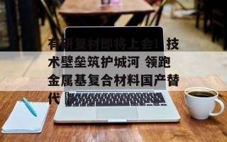 有研复材即将上会！技术壁垒筑护城河 领跑金属基复合材料国产替代​