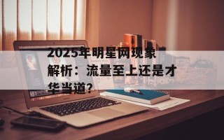 2025年明星网现象解析：流量至上还是才华当道？