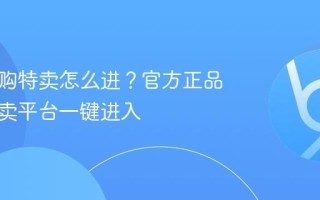 淘宝闪购特卖怎么进？官方正品限时特卖平台一键进入
