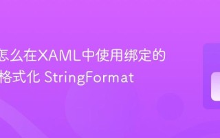 MAUI怎么在XAML中使用绑定的字符串格式化 StringFormat