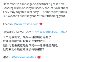 团队准备休假：Windows Insider 2026年前没有新版本了