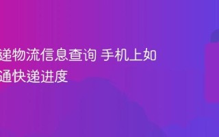 申通快递物流信息查询 手机上如何查申通快递进度