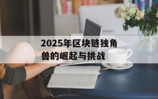 2025年区块链独角兽的崛起与挑战