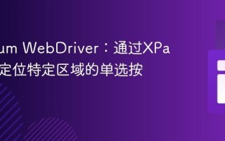 Selenium WebDriver：通过XPath精确定位特定区域的单选按钮