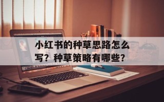 小红书的种草思路怎么写？种草策略有哪些？