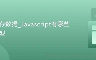 如何储存数据_Javascript有哪些数据类型