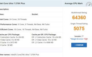 Intel下代酷睿Ultra 7 270K Plus跑分曝光：与旗舰285K平起平坐！